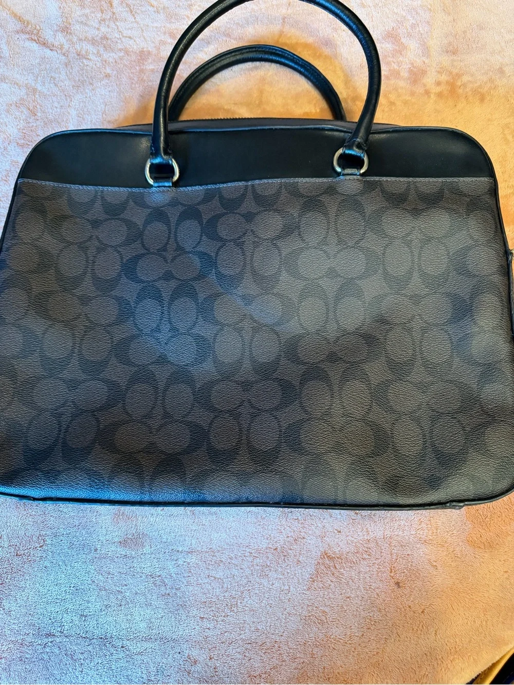 Coach Men’s Black Signature Pattern Briefcase